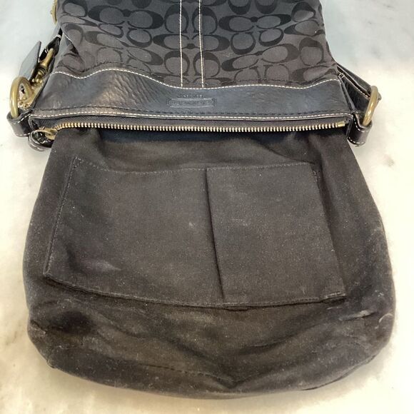 Coach Jacquard Signature Logo Convertible Crossbody Small Bucket Bag (#1) - Picture 13 of 16